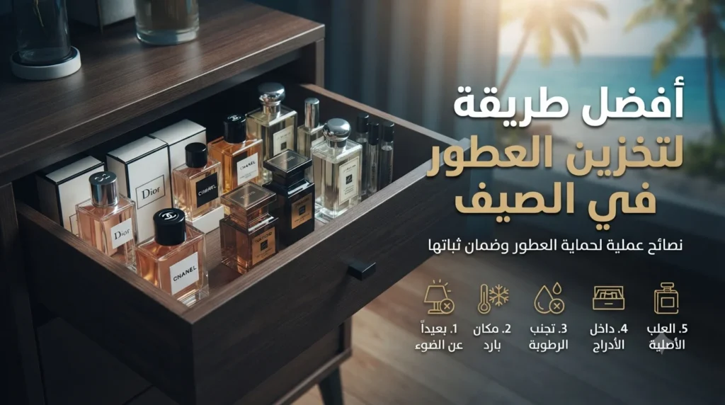 أفضل طريقة لتخزين العطور في الصيف