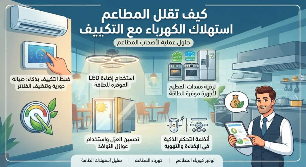 كيف تقلل المطاعم استهلاك الكهرباء مع التكييف