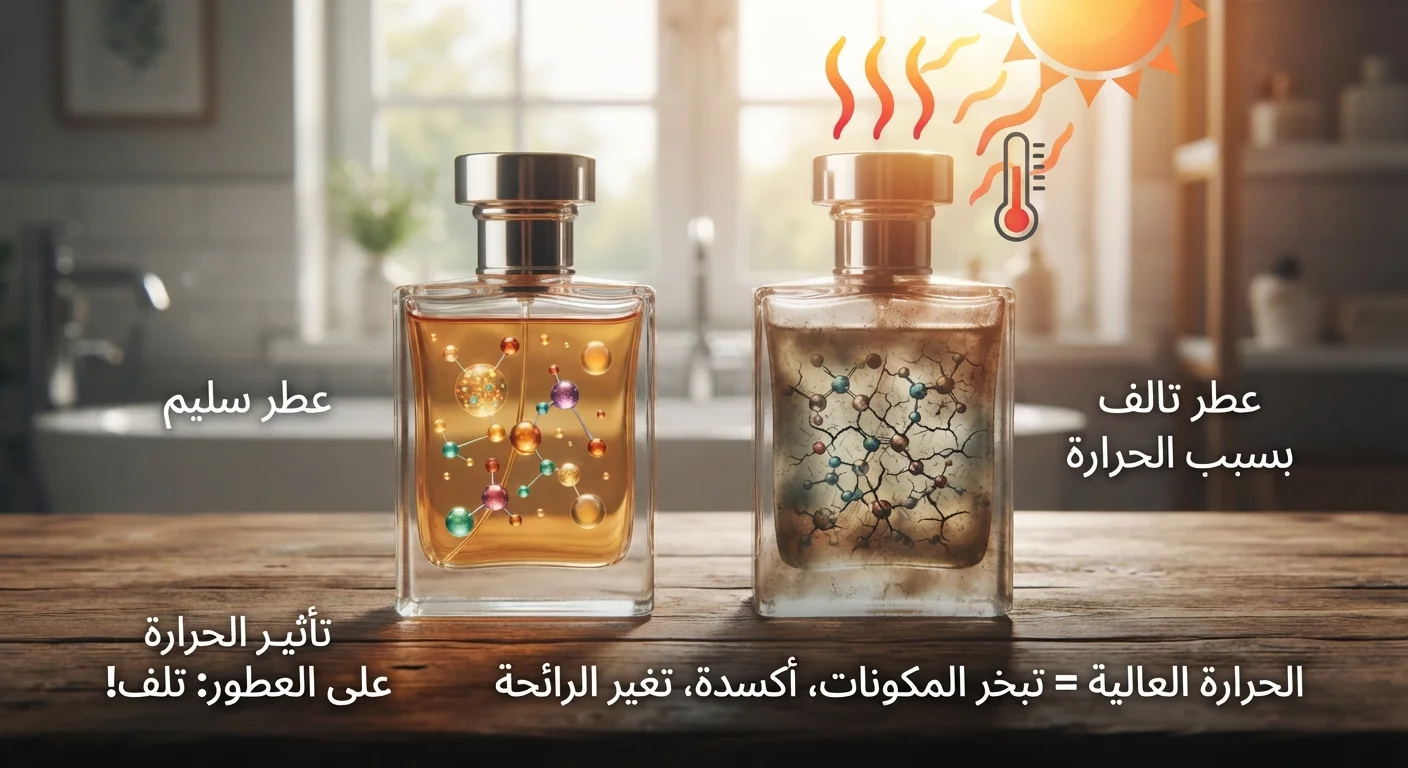هل الحرارة العالية تفسد العطور بسرعة؟