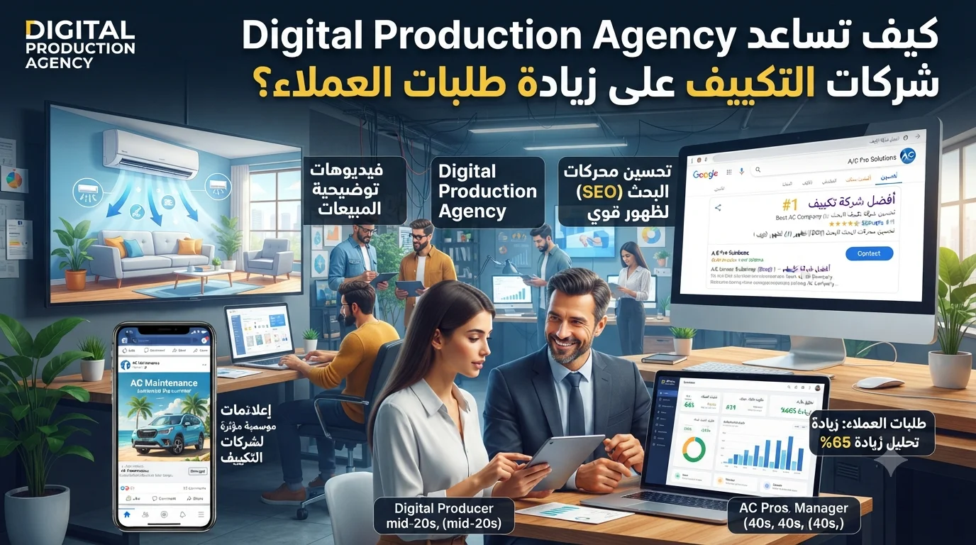 كيف تساعد Digital Production Agency شركات التكييف على زيادة طلبات العملاء؟